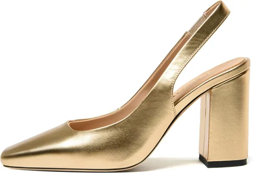 Vista 4 de Zapatos de vestir de tacón alto para mujer, con puntera cuadrada, sexy, cómodos, con puntera cuadrada, de 3.5 pulgadas