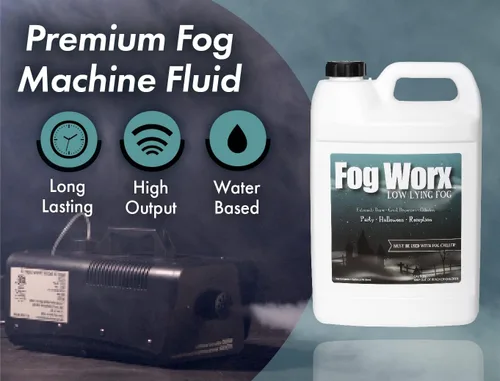 Vista 2 de Fogworx - Jugo de niebla baja para interiores y exteriores, neblina baja para interiores y exteriores, enfriadores de niebla diseñados