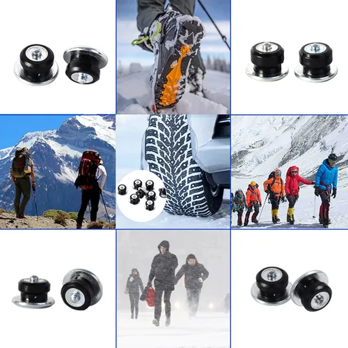 Vista 5 de 100PCS 12mm Plastic Sleeve Studs Wheel Tyres Snow Chains Studs For Shoes Alloy Snow Wheel Tyres Studs Screw for ATV UTV Forklift Off Road Vehicle