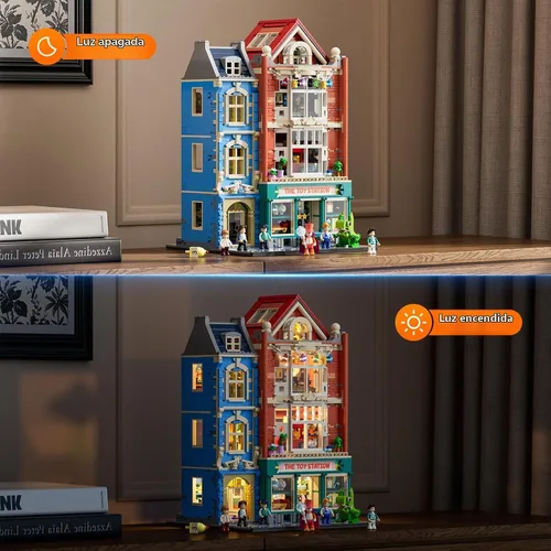 Vista 3 de Lumibricks Set de Ladrillos de Construcción de Iluminación de Tienda de Juguetes – Modelo de Casa de Ciudad Modular Townhouse Tienda de Juguetes