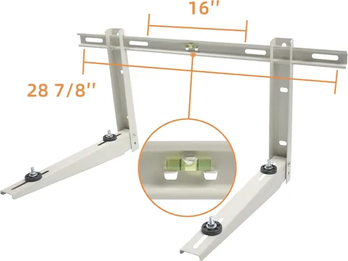 Vista 2 de JEACENT Soporte de montaje en pared exterior para sistemas de bomba de calor de aire acondicionado mini split sin conductos, universal, 7000-18000