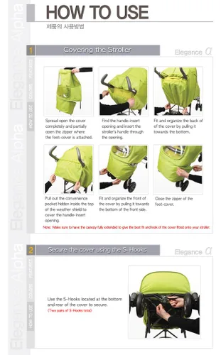 Vista 7 de Manito Elegance Alpha Stroller Protector meteorológico/cubierta de lluvia - Púrpura