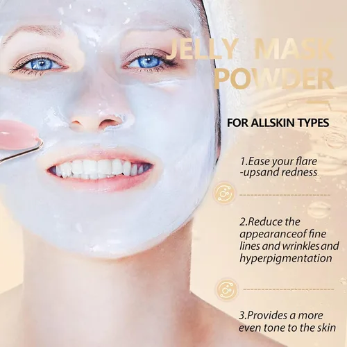 Vista 2 de Máscara de Gel de Jabón para Faciales, Hidratante y Humectante, Máscara Facial de Gel de Goma Desmontable para Hidratación Profunda y Brillo, Frasco