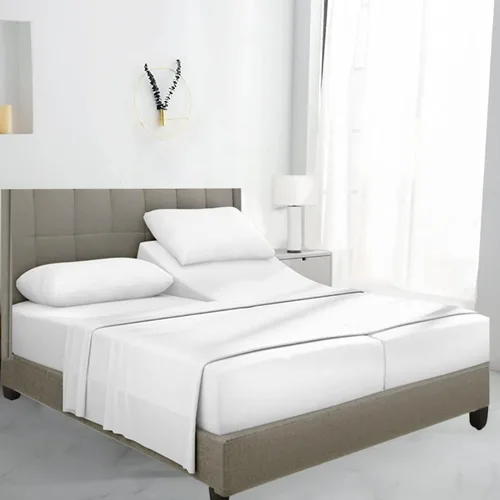 Vista 14 de SKY BEDDINGS Juego de sábanas individuales – Sábanas 100% algodón para cama individual – Juego de sábanas de 600 hilos individual con bolsillo Blanco