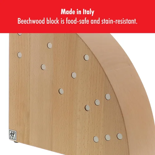 Vista 4 de ZWILLING Bloque de cuchillos italiano, 10" x 10" x 16", madera de haya natural