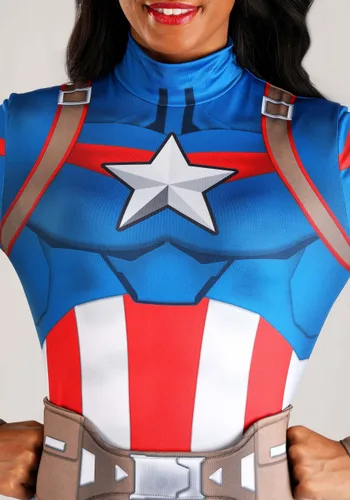 Vista 3 de Disfraz de Capitán América Marvel Avengers para Mujer Multicolor