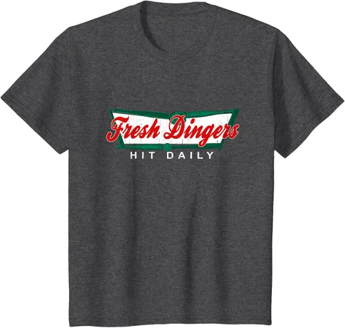 Vista 28 de Camiseta divertida de béisbol y softbol Don't Bunt Hit Fresh Dingers, Negro