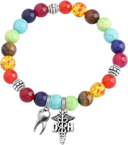 Vista 2 de WSNANG Regalo de dentista RDH Registrado Higienista Dental Pulsera de Oración Higienista Dental Regalo de Oración Dentista Regalos de Graduación