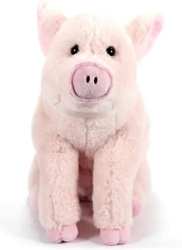 Vista 2 de The Petting Zoo Peluche de cerdo, regalos para niños, animales de granja Wild Onez, juguete de peluche de cerdo de 12 pulgadas