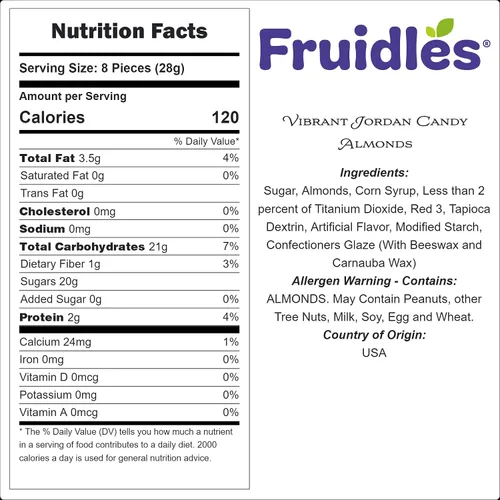 Vista 2 de Fruidles Vibrantes almendras de caramelo Jordan con un revestimiento de azúcar dulce, certificado Kosher Parve (1 libra, azul oscuro)
