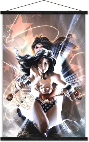 Vista 18 de Trends International DC Comics - Póster de pared de la Mujer Maravilla, 14.725 x 22.375 pulgadas, versión enmarcada de madera de granero