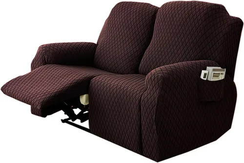 Vista 31 de Funda elástica para silla reclinable, 8 piezas de 1, 2, 3 plazas, funda para sillón reclinable con bolsillo y protector de muebles