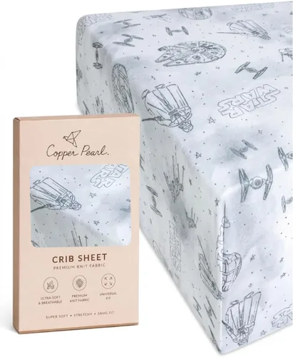 Vista 39 de Copper Pearl: Sábanas de punto prémium para cuna de bebé para niños y niñas, transpirables y suaves, sábanas ajustables para colchones estándar