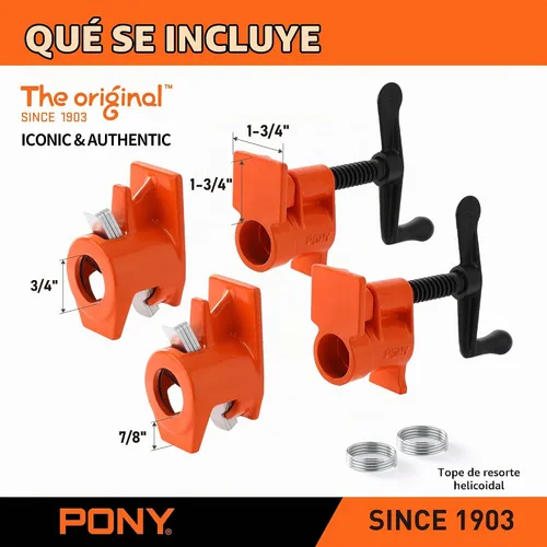 Vista 6 de PONY 2-Pack 50 abrazadera de tubo para encolado de madera para tubo negro de 3/4 pulgadas