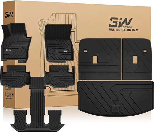 Vista 21 de 3W Alfombrillas para Hyundai Ioniq 5 2022-2024 (solo para consola inamovible), tapetes de TPE para todo tipo de clima, ajuste personalizado
