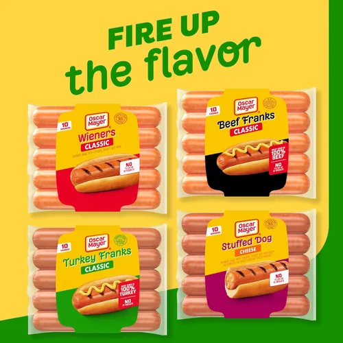 Vista 9 de Oscar Mayer Pavo Franks Hot Dogs (paquete de 10 unidades)