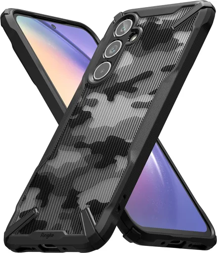 Vista 32 de Ringke Fusion-X [revestimiento dual antiarañazos] compatible con Samsung Galaxy A14 (4G y 5G), parachoques aumentado transparente, parte trasera