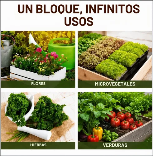 Vista 3 de UBICON Medio de cultivo de fibra de coco orgánica, bloque de 11 libras