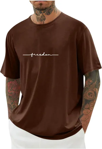 Vista 13 de Camiseta deportiva para hombre, casual, de manga corta, cuello redondo, ajuste holgado, atlética, correr, gimnasio, entrenamiento, camisetas