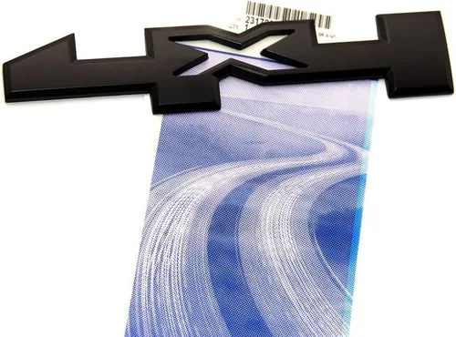 Vista 2 de Yoaoo 2Pack Placa de identificación de puerta OEM 4 x 4 Emblema 4x4 3D Compatible con Silverado Sierra 1500 2500Hd 3500Hd Negro Mate