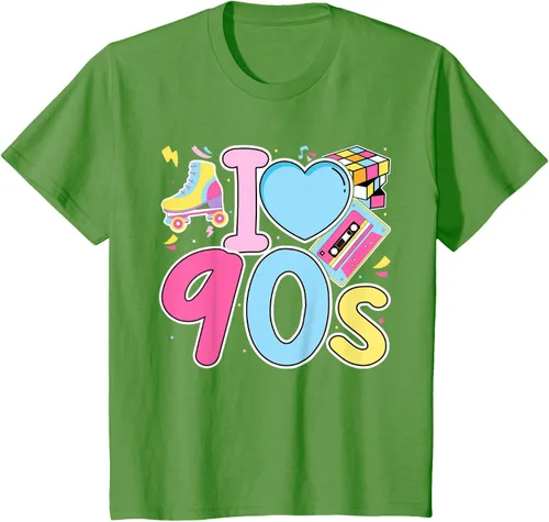 Vista 64 de I Love 90's Retro Style Nostalgia Vibe Funny 1990's Party T-Shirt Negro