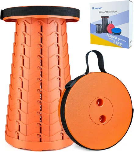 Vista 17 de Taburete plegable mejorado, ligero pero más resistente, con capacidad de carga, 400 libras, taburete plegable portátil para camping, pesca, Azul