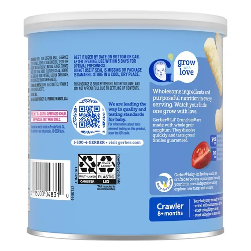 Vista 13 de Gerber Stage 3 Veggie Dip Lil Crunchies Baby Snack, 1.48 onzas
