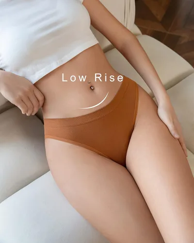 Vista 3 de SHARICCA Ropa interior de bikini sin costuras para mujer, súper elástica, sexy, de tiro bajo, bragas, suave, cómoda, hipster