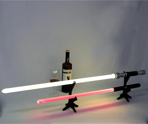 Vista 5 de Soporte de acrílico para sable de luz perfecto para sable de luz Jedi, soporte de sable de luz resistente, soporte de sable de luz de dos niveles