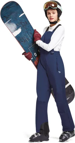 Vista 5 de BALEAF Overol con peto de esquí impermeable aislado para mujer, pantalón de snowboard a prueba de viento