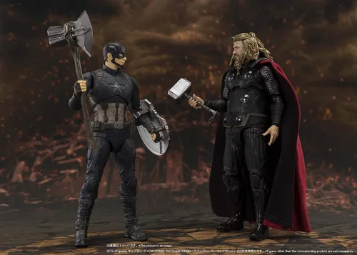 Vista 10 de TAMASHII NATIONS - Avengers: Endgame - Capitán América - Edición de batalla final -, Figura de acción de Bandai Spirits S.H. Figuarts