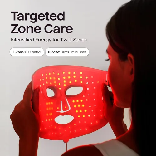 Vista 9 de Wavytalk Máscara de terapia de luz roja para cara, ELLE mejor herramienta Rosa