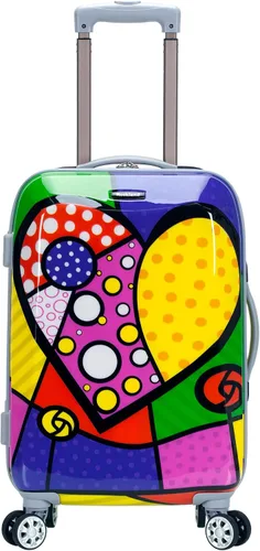 Vista 2 de Rockland Melbourne Hardside - Maleta con ruedas giratorias expandibles, corazón, 2 piezas (20"28"), Corazón, Maleta giratoria extensible Melbourne