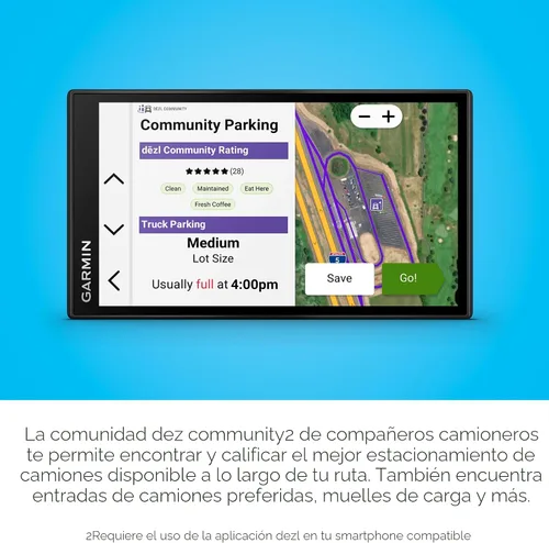 Vista 5 de Garmin dēzl™ OTR620, navegador GPS para camiones de 6