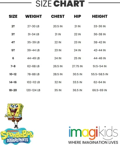 Vista 3 de Camiseta de Bob Esponja para niños pequeños y grandes