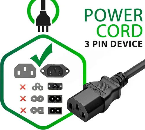 Vista 2 de Cable de alimentación de CA de 5 pies compatible con olla a presión Elite Bistro EPC-808 EPC-808R EPC-808W