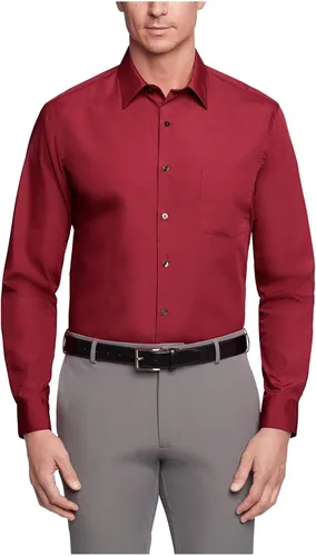 Vista 11 de Van Heusen Mens Dress Shirt Regular Fit Poplin Solid Negro