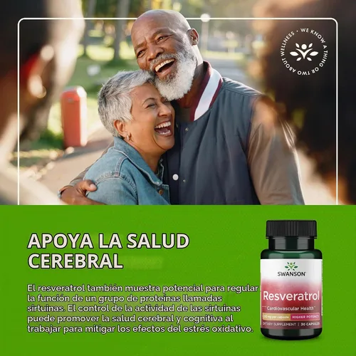 Vista 6 de Swanson Resveratrol de mayor potencia, 250 mg, 30 cápsulas, 1 paquete