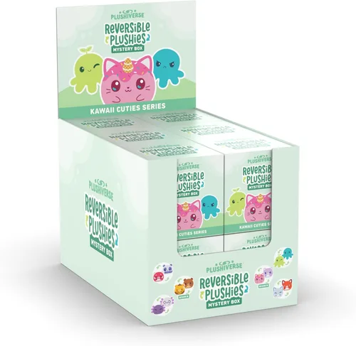 Vista 22 de TeeTurtle Godzilla - Caja ciega reversible de peluche de 3 pulgadas, lindo animal de peluche suave Kawaii