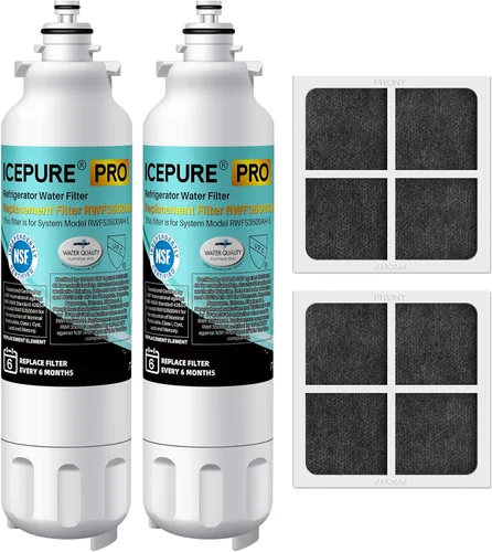 Vista 12 de ICEPURE Filtro de agua alcalino para refrigerador ADQ73613401 y reemplazo del filtro de aire para LG LT800P, LT800PC, ADQ75795104, ADQ736134