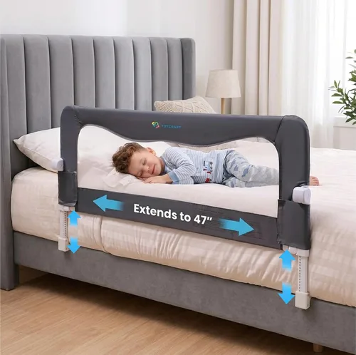 Vista 11 de Rieles de Seguridad para Cama para Niños Pequeños - Protector de Riel de Cama para Queen, King, Tamaño Completo, Cama Twin