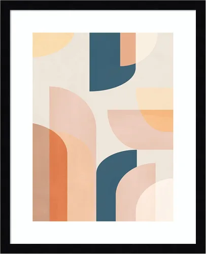 Vista 14 de Amanti Art Lienzo decorativo para pared, diseño geométrico retro de 21 x 17 pulgadas, por Kathrin Pienaar, arte abstracto para pared, decoración