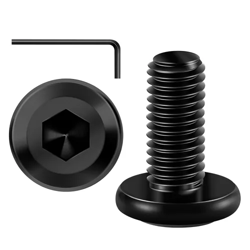 Vista 58 de Mywish M5 x 8mm 20 piezas de tornillos de cabeza plana con rosca hexagonal, pernos de acero inoxidable 304 para muebles con rosca completa, óxido