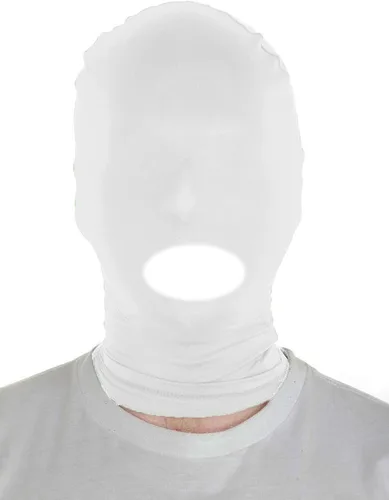 Vista 25 de Sheface Máscara con capucha de boca abierta de elastano para hombre y mujer, disfraz de cosplay de Halloween Negro