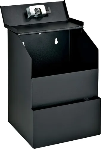 Vista 11 de Mail Boss Caja de sugerencias de acero con cierre para llaves, color negro