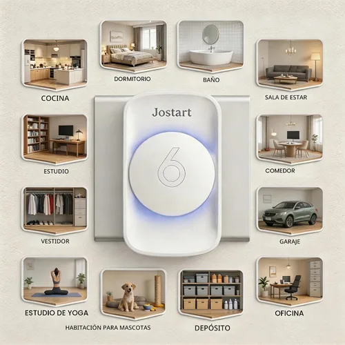 Vista 4 de JOSTART Paquete de 3 ionizadores de aire para el hogar, purificador de aire