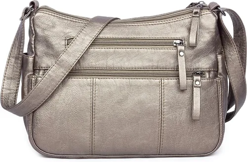 Vista 28 de Bolsos VOLGANIK ROCK para mujer de piel sintética suave, bolso de hombro para damas, bolso bandolera y bolsos de mano, liviano, con bolsillos