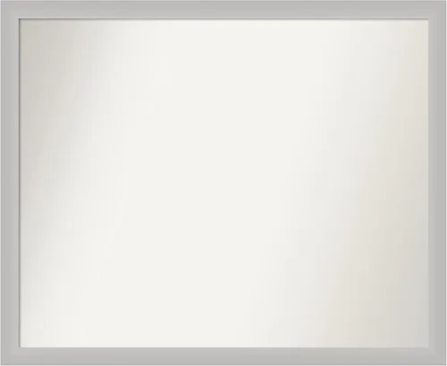 Vista 172 de Amanti Art Silver Bathroom Mirror for Over Sink, 26x45 Custom Made Marred Pewter Rectangle Vanity Mirror, Oversize Casual Wood Frame, Hangs Estaño