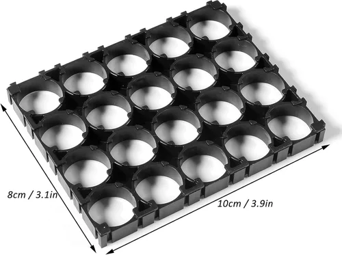 Vista 4 de 12pcs 18650 Lithium Battery Holder 4x5 Cell Battery Plastic Holder Bracket 20 Cell DIY Battery Storage Box Protection Board