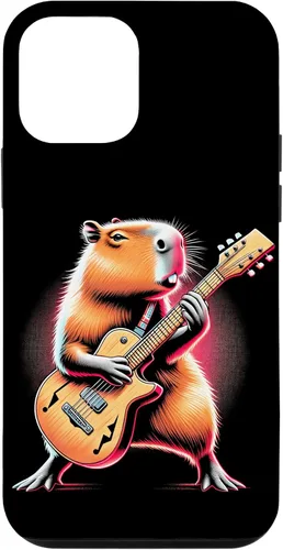 Vista 16 de iPhone 16 Capybara Playing Guitar Like A Rocker Guitarist Rock'n Roll Case